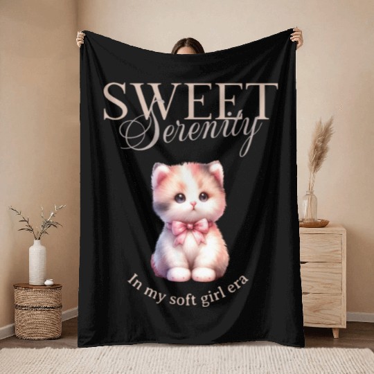 In My Soft Girl Era Throw Blankets