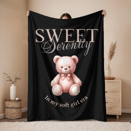 In My Soft Girl Era Throw Blankets