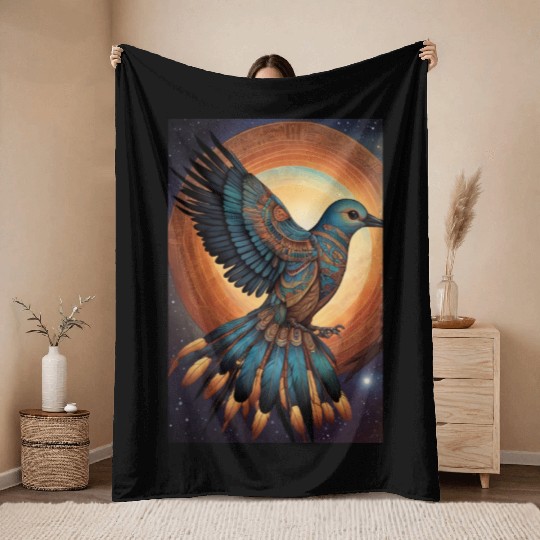 The Bird of Paradise Throw Blankets