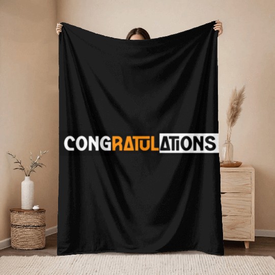 CONGRATULATIONS Throw Blankets Throw Blankets