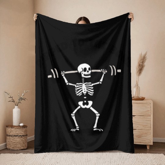 Ripped to the Bone Throw Blankets