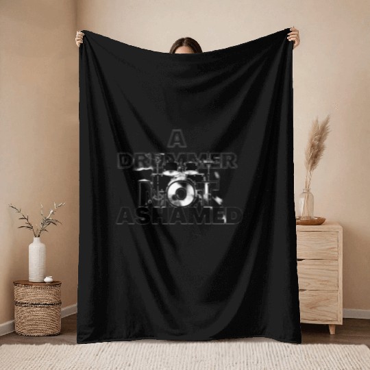 A drummer not ashamed Throw Blankets