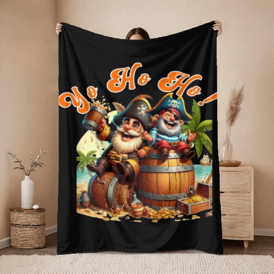 Pirate Rum Throw Blankets