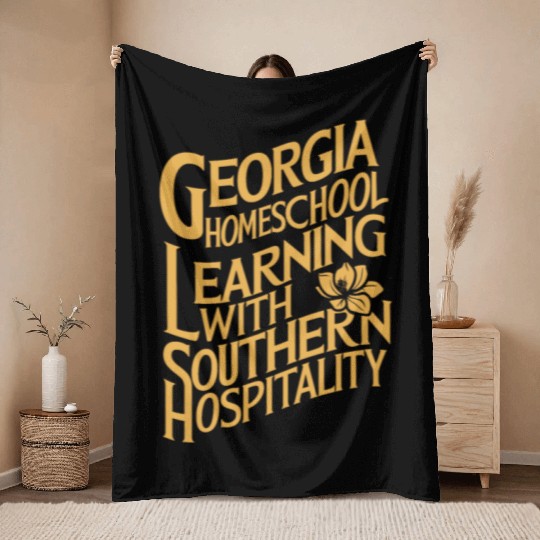 Georgia Homeschool Adventures Georgia Throw Blankets