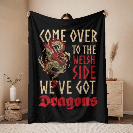 Dragon China Fantasy Throw Blankets