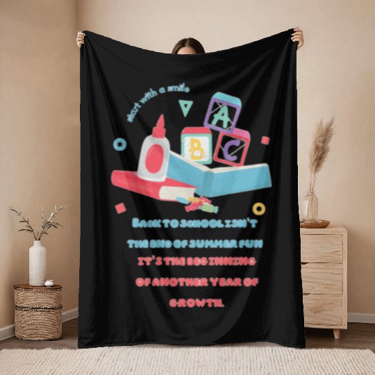 Growth Begins Here Throw Blankets