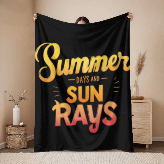 Summer Days and Sun Rays Throw Blankets