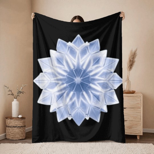 Ice Crystal Throw Blankets