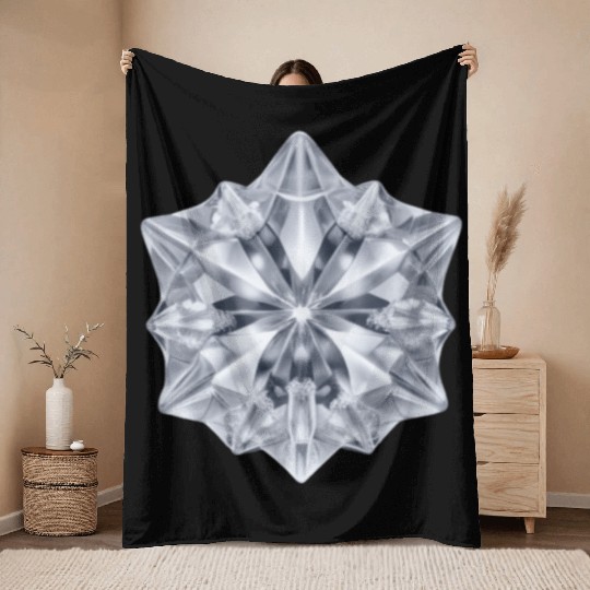 Ice Crystal Throw Blankets