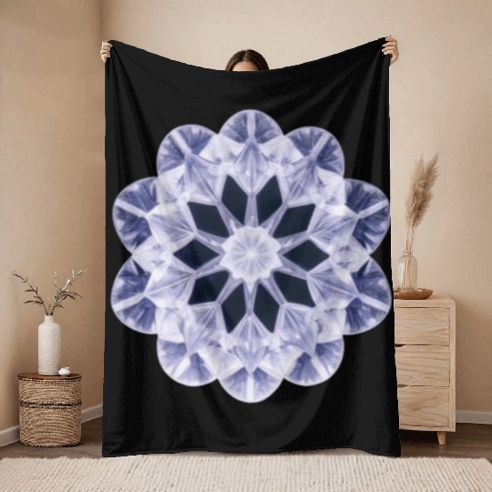 Ice Crystal Throw Blankets