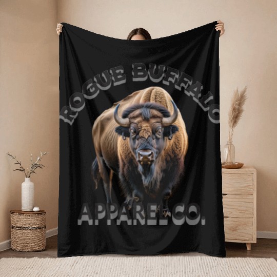 ROGUE BUFFALO -BUFFALO Throw Blankets