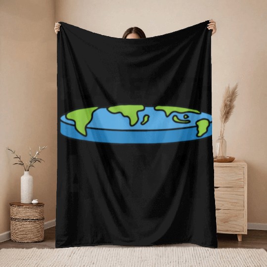 Flat Earth Army Flat Earther Flat Earth Throw Blankets