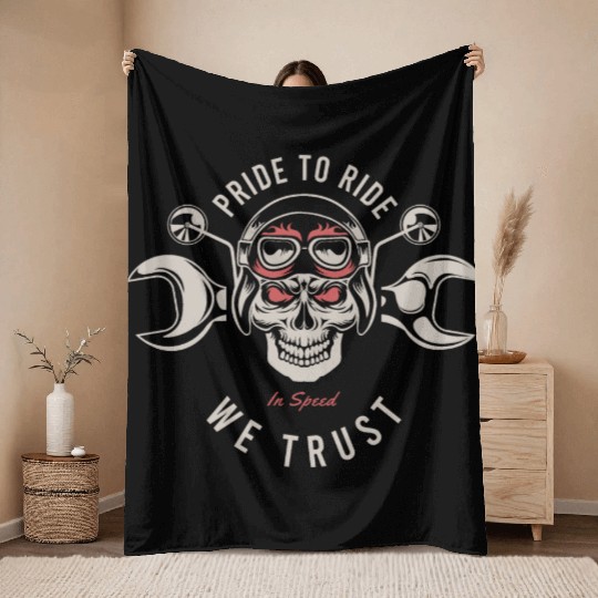 Pride to Ride Throw Blankets Throw Blankets motorcycle
