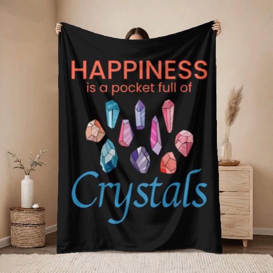 Crystal Collecting Rock Hunting Mineral Collector Throw Blankets