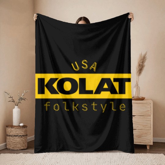 Cary Kolat USA Folkstyle Wrestling Throw Blankets