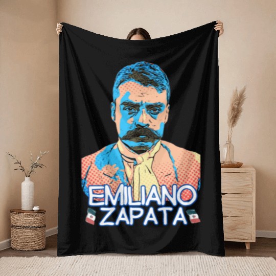 Emiliano Zapata Throw Blankets