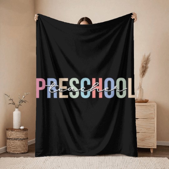 Preschool Teacher School Kindergarten Throw Blankets