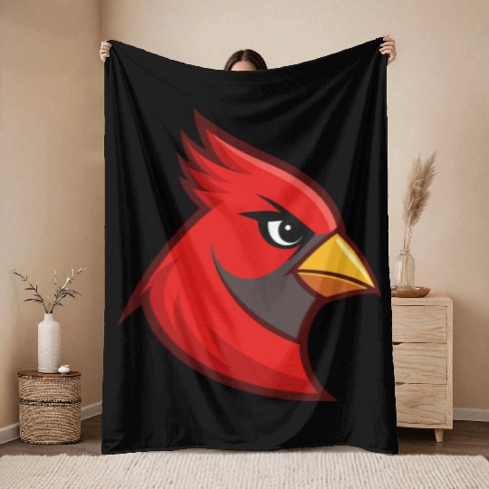 Cardinal Head for Throw Blankets