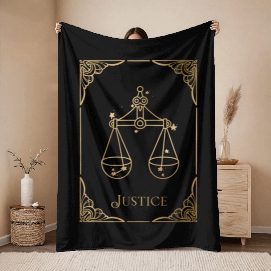 Tarot: The Justice Throw Blankets