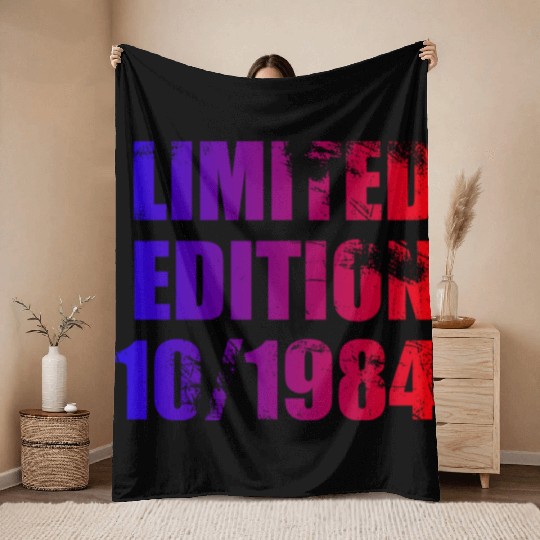 40th birthday Limited Edition 10/1984 Throw Blankets