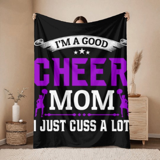 A Good Cheer Mom Cheerleading Mommy Mother's Day Throw Blankets