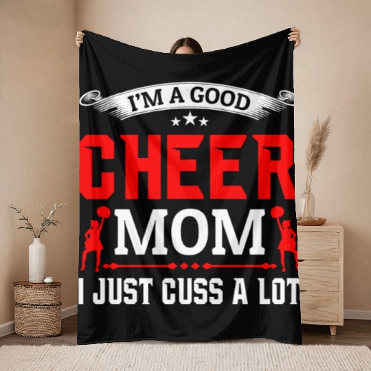 A Good Cheer Mom Cheerleading Mommy Mother's Day Throw Blankets