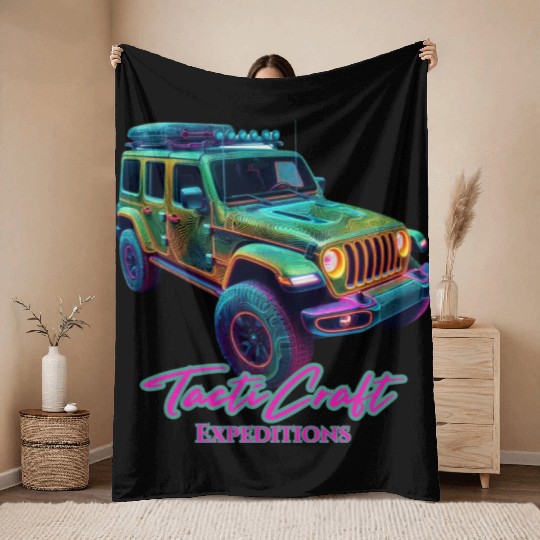 Jeep overland Throw Blankets