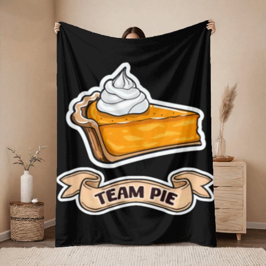 Pumpkin Pie Team Pie Throw Blankets