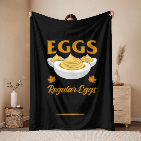 Funny Deviled Eggs Designs For Deviled Egg Lover Throw Blankets