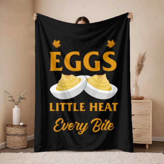 Funny Deviled Eggs Designs For Deviled Egg Lover Throw Blankets