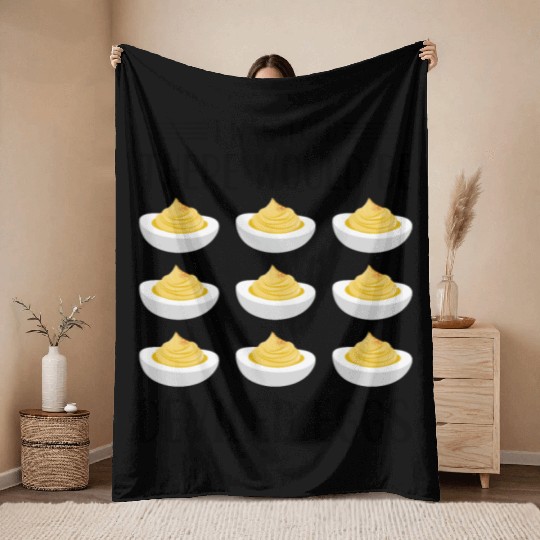 Funny Deviled Eggs Designs For Deviled Egg Lover Throw Blankets