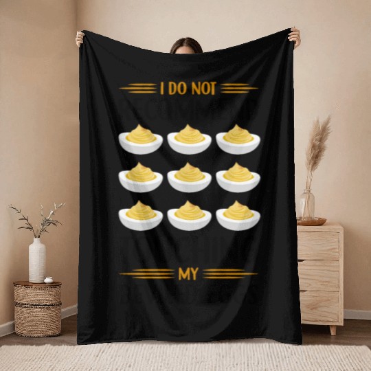 Funny Deviled Eggs Designs For Deviled Egg Lover Throw Blankets