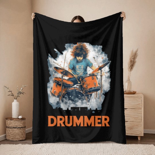 I'm Here For The Drummer 10 Throw Blankets