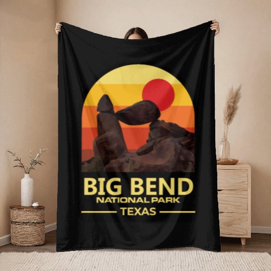 big bend national park Texas united state hiking Throw Blankets