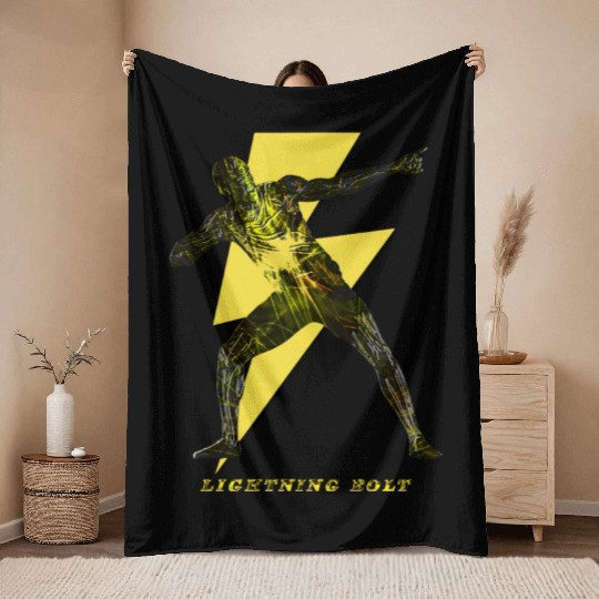 Lightning Bolt Throw Blankets