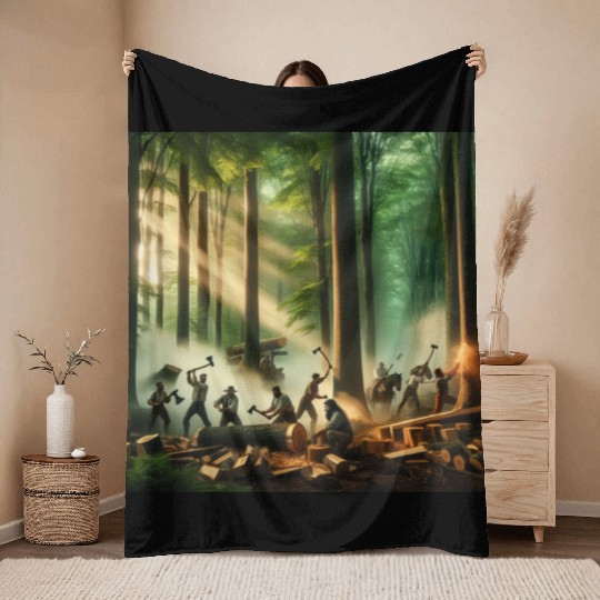 Lumberjacks Throw Blankets