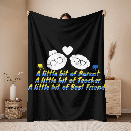 Grandparents Day Love Happy Grandparents Day Throw Blankets
