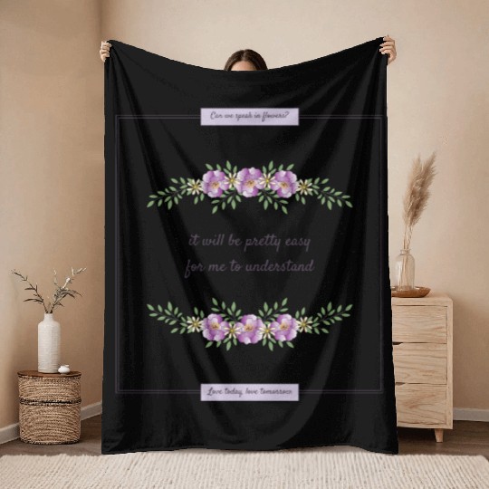 Floral Cottagecore Aesthetic Tote Bag Throw Blankets