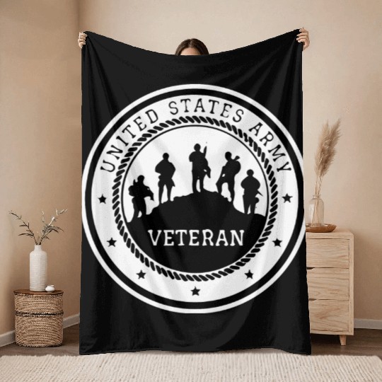 US Army Veteran LIKE US ON FACEBOOK # Throw Blankets
