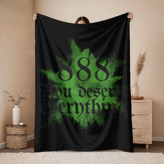 888 Angel Number Abundance Prosperity Throw Blankets
