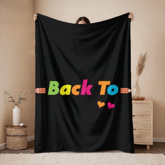 welcome back to school Throw Blankets