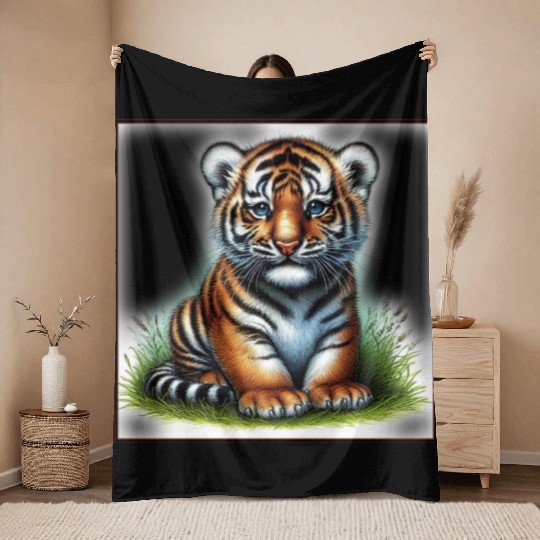 Cute baby animals Throw Blankets