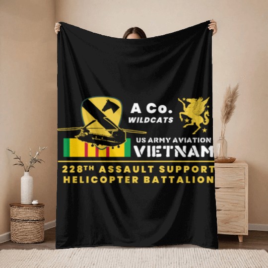 228th ASHB: VIETNAM Throw Blankets