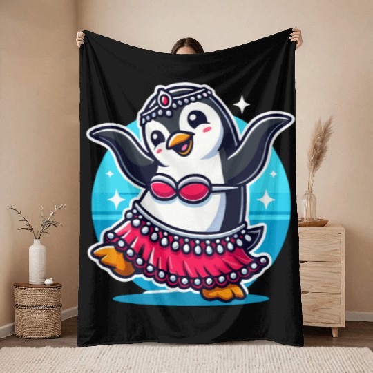 Tribal Fusion Rhythmic Dance Art For Belly Dance Throw Blankets