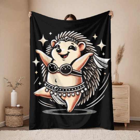 Tribal Fusion Rhythmic Dance Art For Belly Dance Throw Blankets