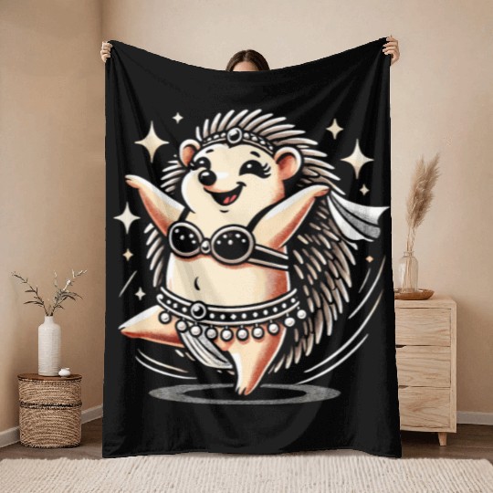 Tribal Fusion Rhythmic Dance Art For Belly Dance Throw Blankets