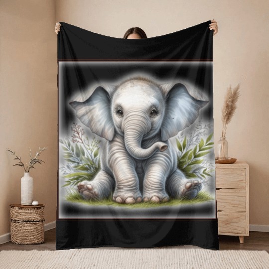 Cute baby animals Throw Blankets