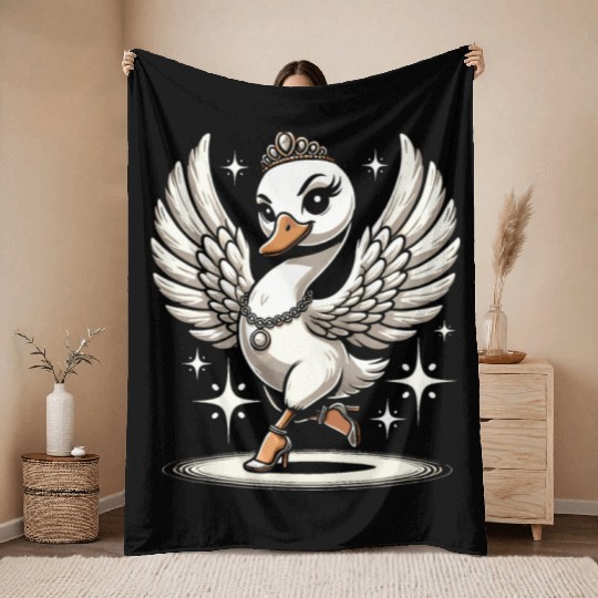 Tribal Fusion Rhythmic Dance Art For Belly Dance Throw Blankets