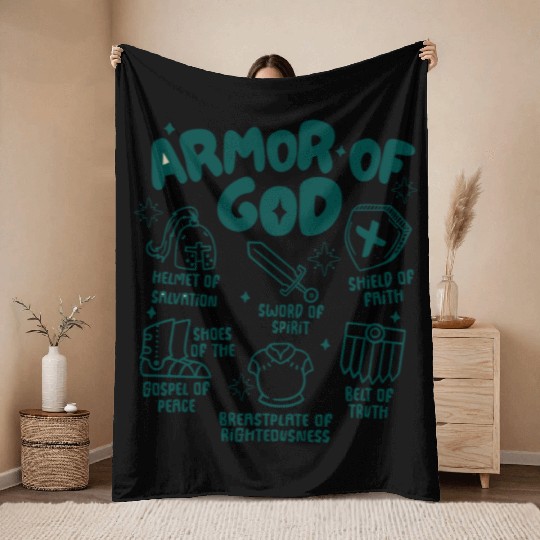 Armor of God Throw Blankets