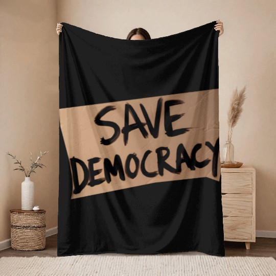 Save Democracy Throw Blankets